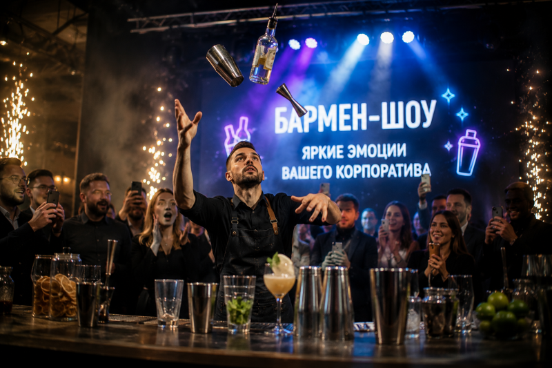 Бармен-шоу и флейринг на корпоратив: что заказать и зачем