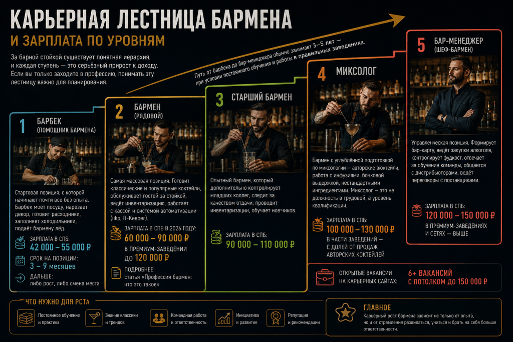 Карьерная лестница бармена